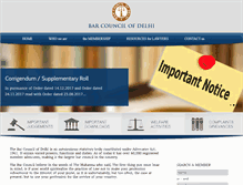 Tablet Screenshot of delhibarcouncil.com